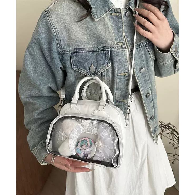 ホワイト | 冬新作 PUレザー ミニボストン | LOVERS