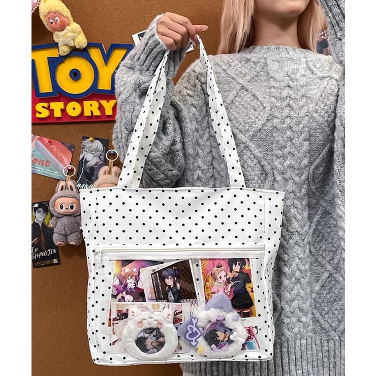 冬新作 ドット柄 クリアポケット付き | LOVERS | 詳細画像4 