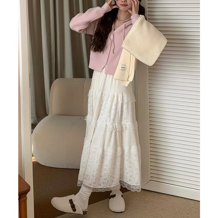 冬新作 フラワーレース ティアード | LOVERS | 詳細画像3 