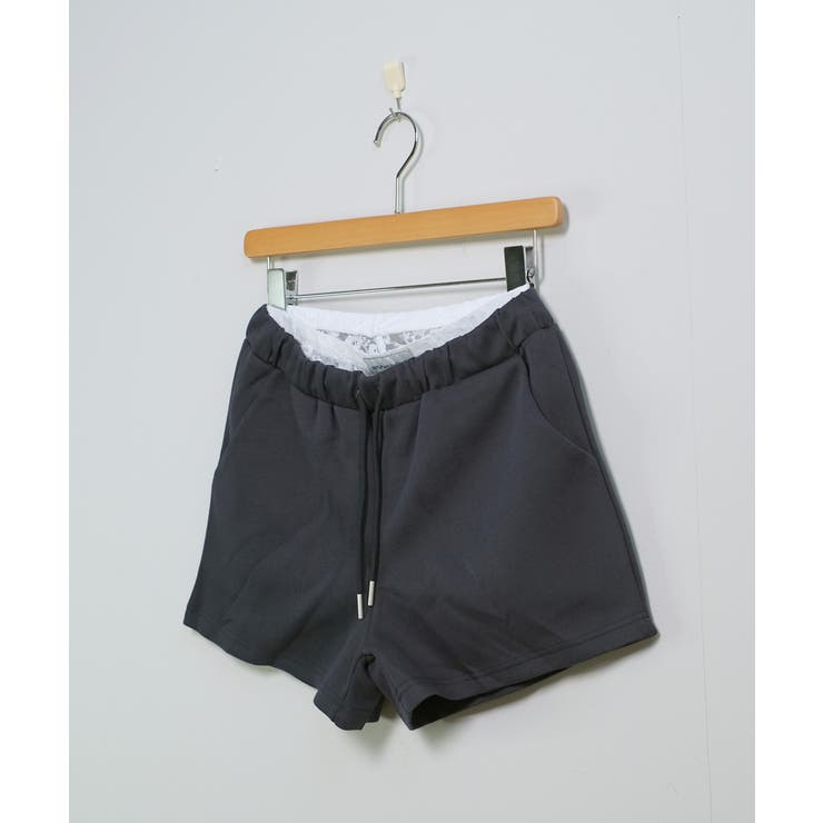 冬新作 レースレイヤード風 スウェットショートパンツブロケットコア | LOVERS | 詳細画像17 