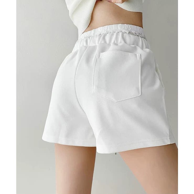 冬新作 レースレイヤード風 スウェットショートパンツブロケットコア | LOVERS | 詳細画像8 