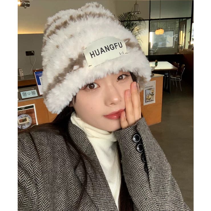 ベージュ | 冬新作 ボーダー シャギーニット | LOVERS