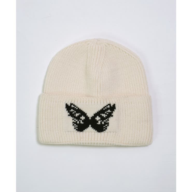 冬新作 バタフライモチーフ ビーニーニット帽 | LOVERS | 詳細画像8 