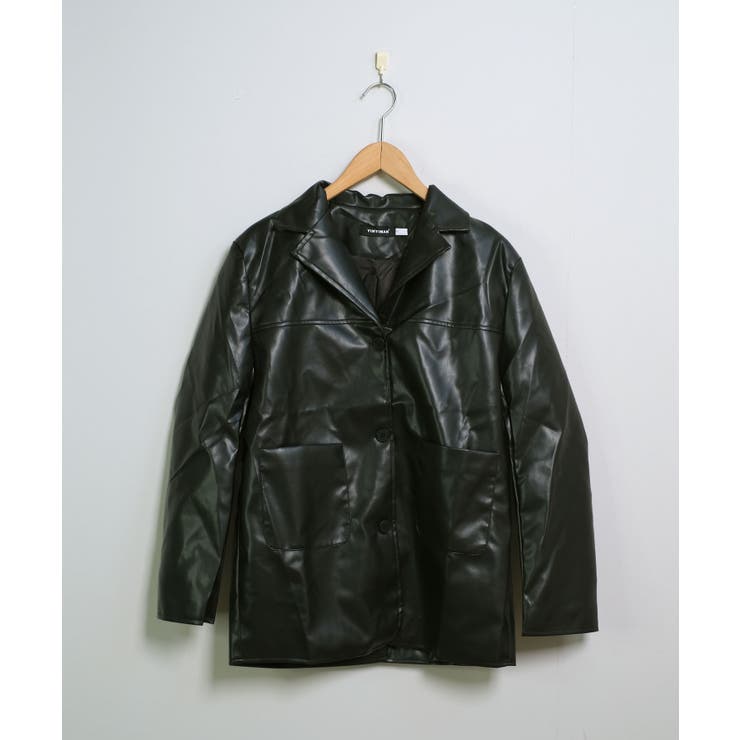 冬新作 PUレザー テーラードジャケット海外コーデ | LOVERS | 詳細画像9 