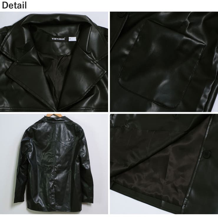 冬新作 PUレザー テーラードジャケット海外コーデ | LOVERS | 詳細画像15 