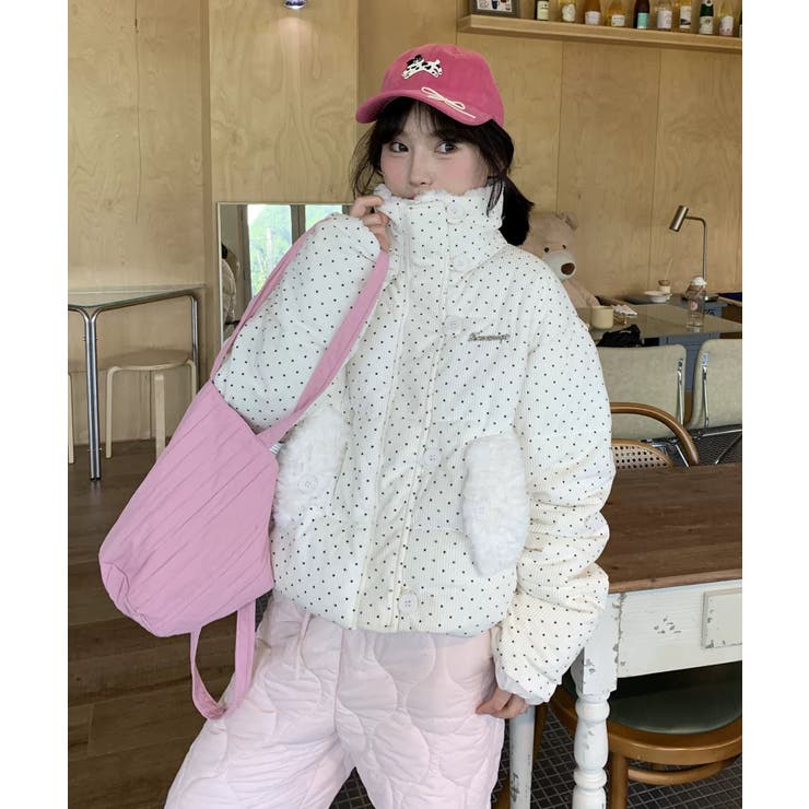 冬新作 ドット柄 ボアカラー | LOVERS | 詳細画像4 