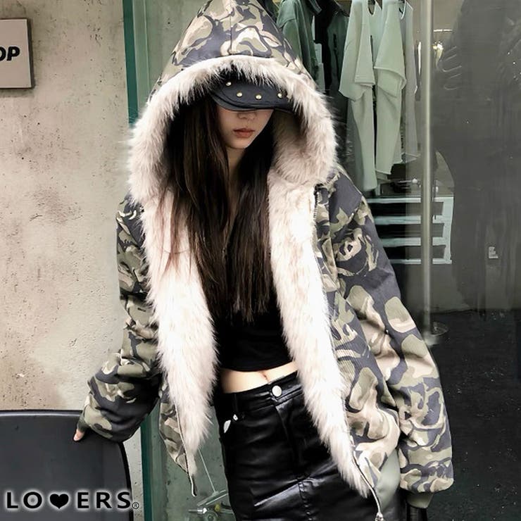 冬新作 カモフラ フェイクファー[品番：JP000007067]｜LOVERS