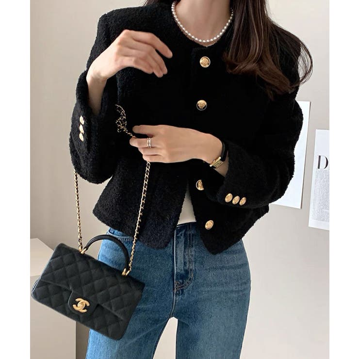 ブラック | 冬新作 ブークレ ショート丈 | LOVERS