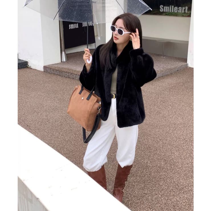 冬新作 スタンドカラー フェイクファーブルゾン海外コーデ | LOVERS | 詳細画像4 