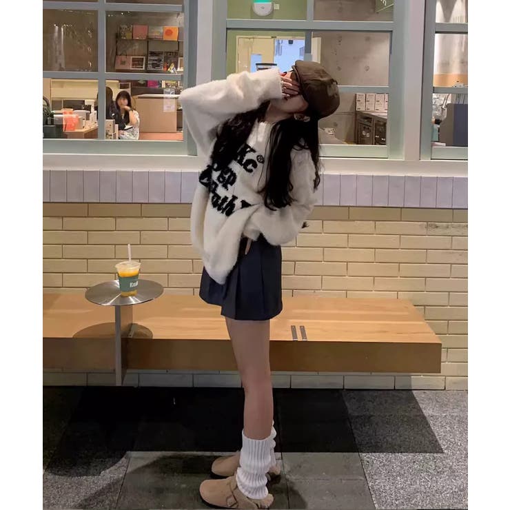 冬新作 ロゴデザイン シャギーニット | LOVERS | 詳細画像4 