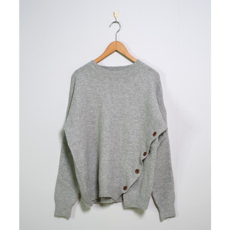 冬新作 サイドボタンデザイン アシンメトリー | LOVERS | 詳細画像6 