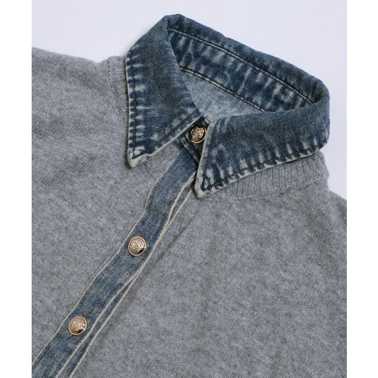 冬新作 デニムドッキング ニットカーディガントップス | LOVERS | 詳細画像16 