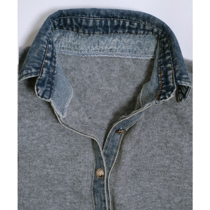 冬新作 デニムドッキング ニットカーディガントップス | LOVERS | 詳細画像17 