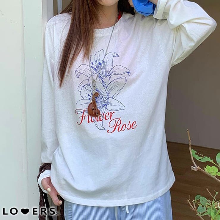 冬新作 フラワープリント シアーオーバートップス | LOVERS | 詳細画像1 