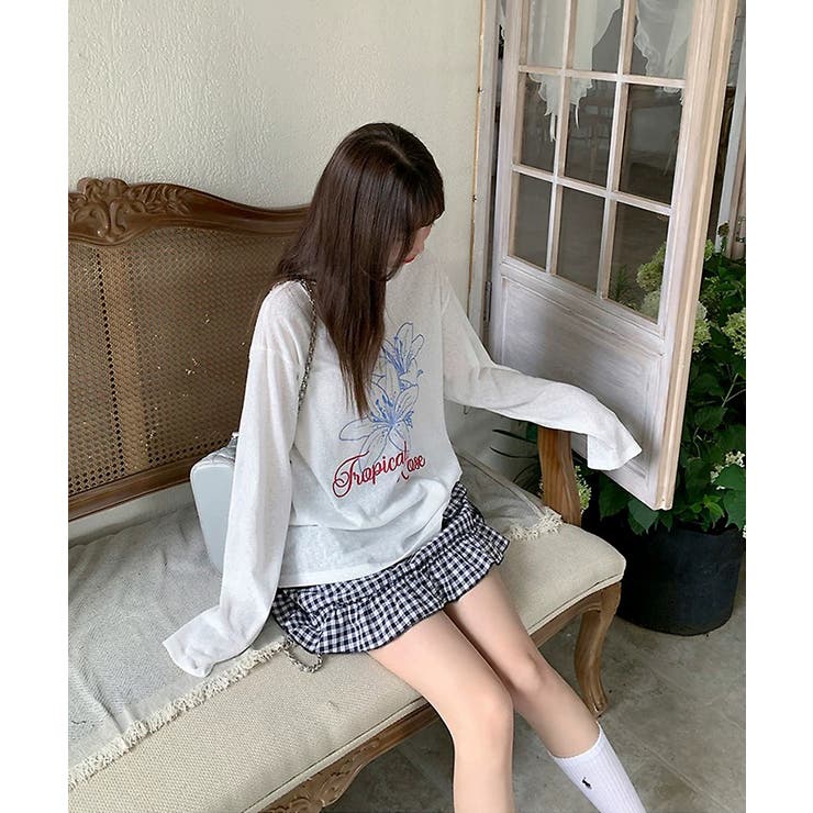 冬新作 フラワープリント シアーオーバートップス | LOVERS | 詳細画像3 