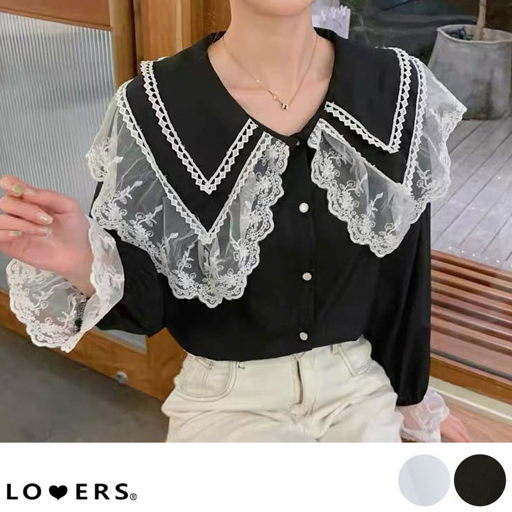 冬新作 ビックレースカラー フリル袖 | LOVERS | 詳細画像1 