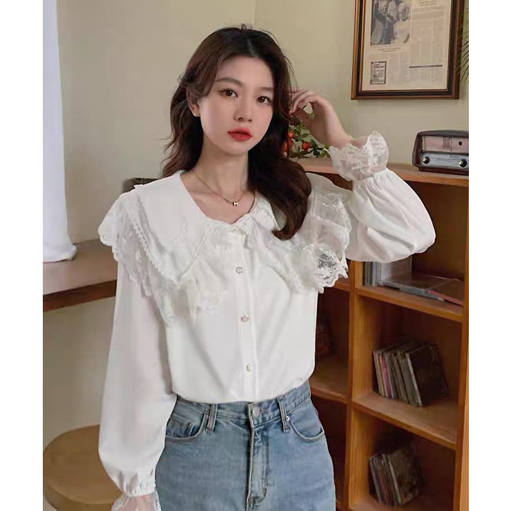 冬新作 ビックレースカラー フリル袖 | LOVERS | 詳細画像3 