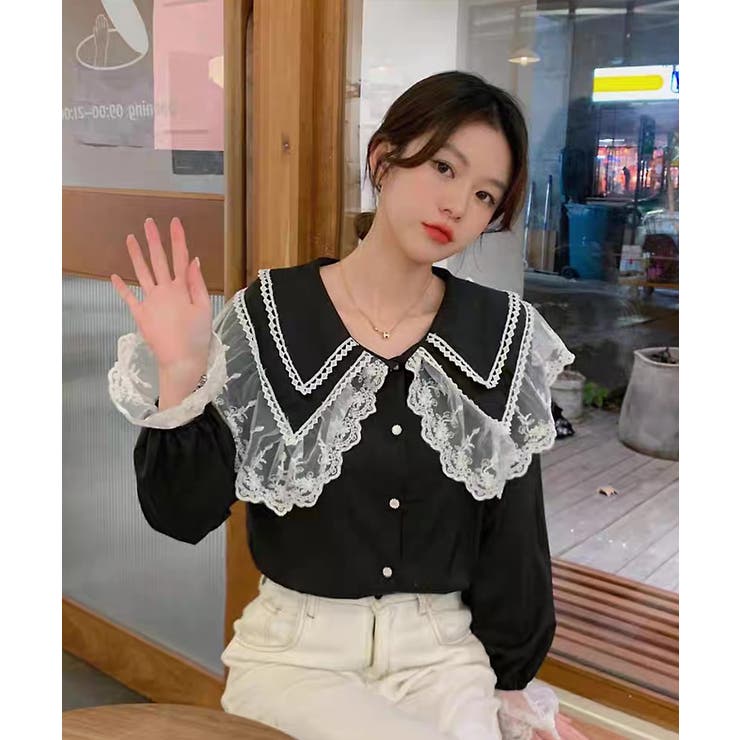 冬新作 ビックレースカラー フリル袖 | LOVERS | 詳細画像8 