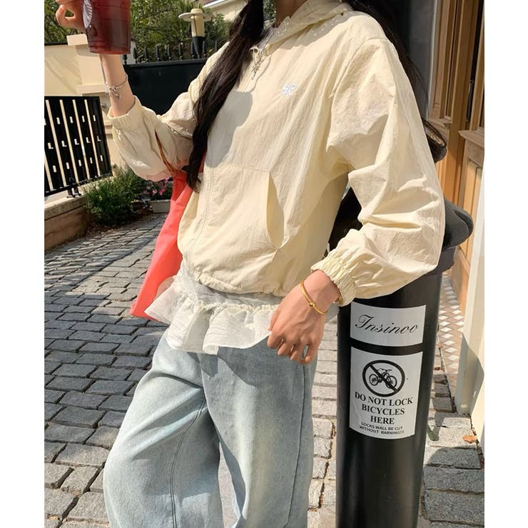 冬新作 ワンポイントリボン刺繍 袖レースライン | LOVERS | 詳細画像13 