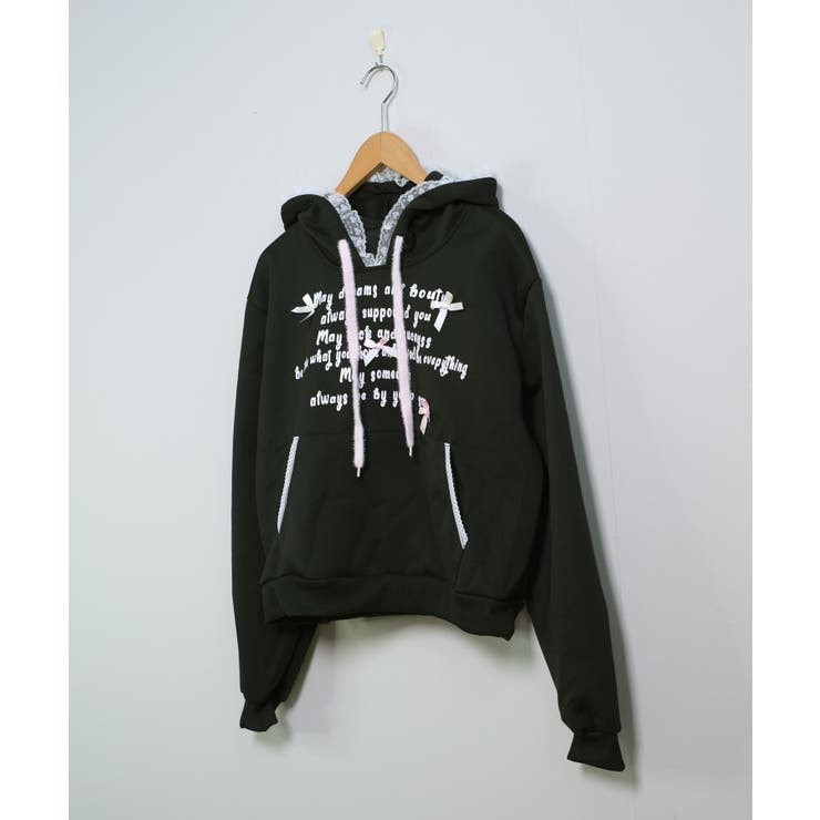 冬新作 レースフード ロゴリボン | LOVERS | 詳細画像9 