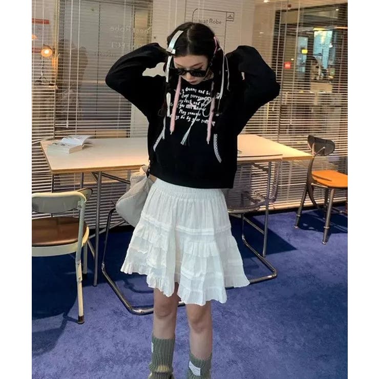 冬新作 レースフード ロゴリボン | LOVERS | 詳細画像6 