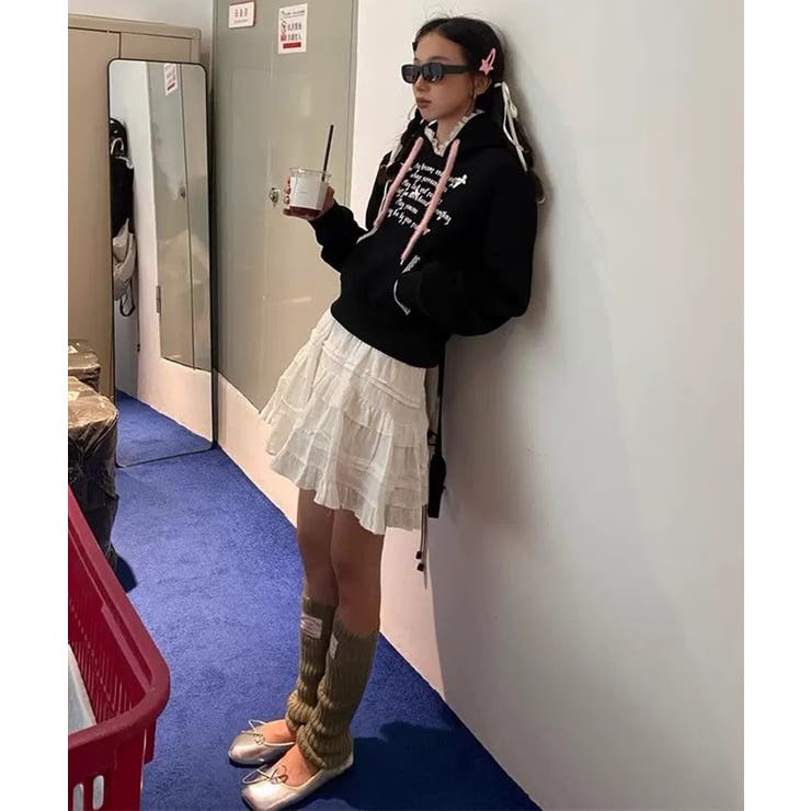 冬新作 レースフード ロゴリボン | LOVERS | 詳細画像7 