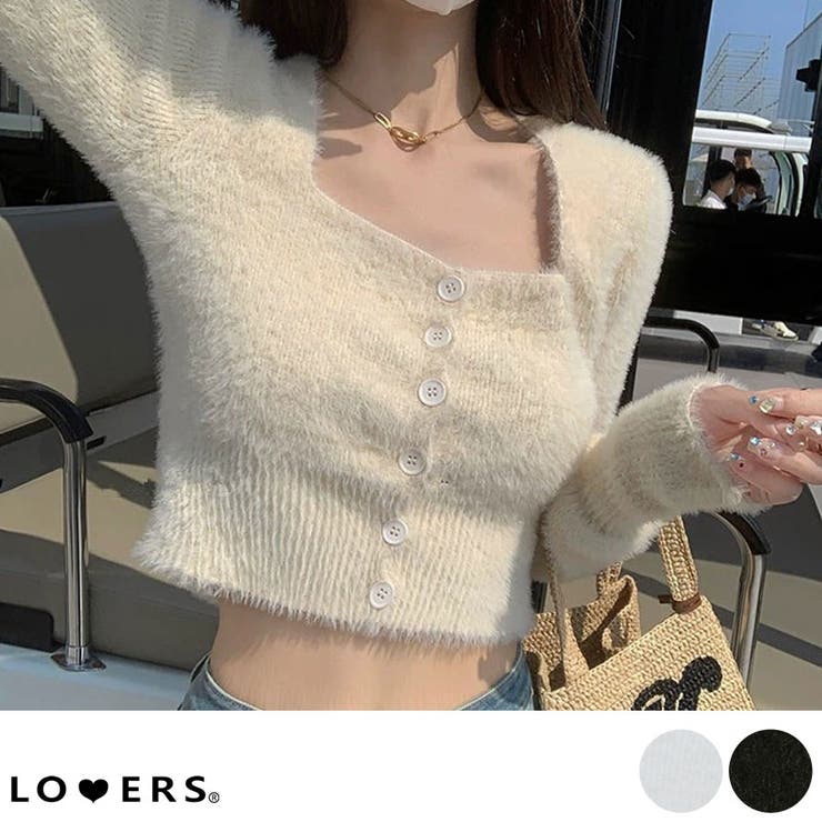 冬新作 シャギーニット クロップド丈 | LOVERS | 詳細画像1 