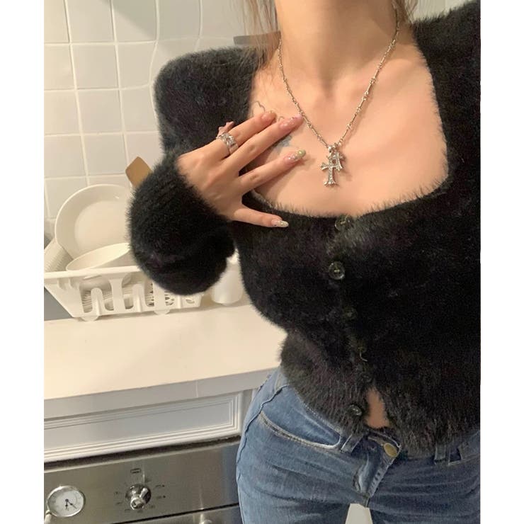 冬新作 シャギーニット クロップド丈 | LOVERS | 詳細画像2 