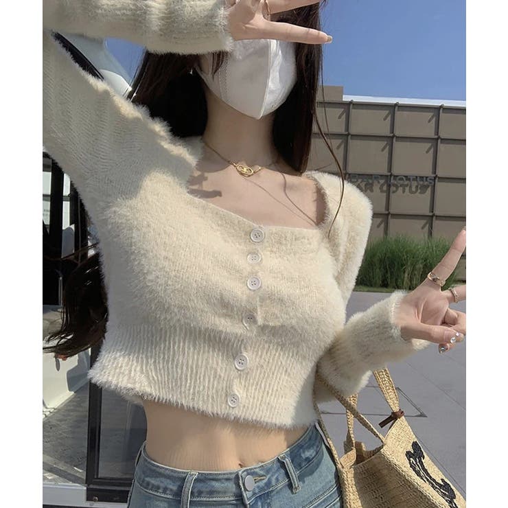 冬新作 シャギーニット クロップド丈 | LOVERS | 詳細画像7 