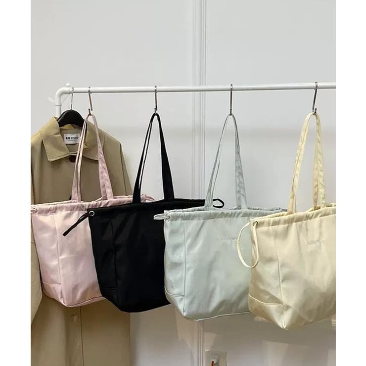 冬新作 ミニポーチ付き 巾着ナイロントートバッグA4サイズ | LOVERS | 詳細画像4 