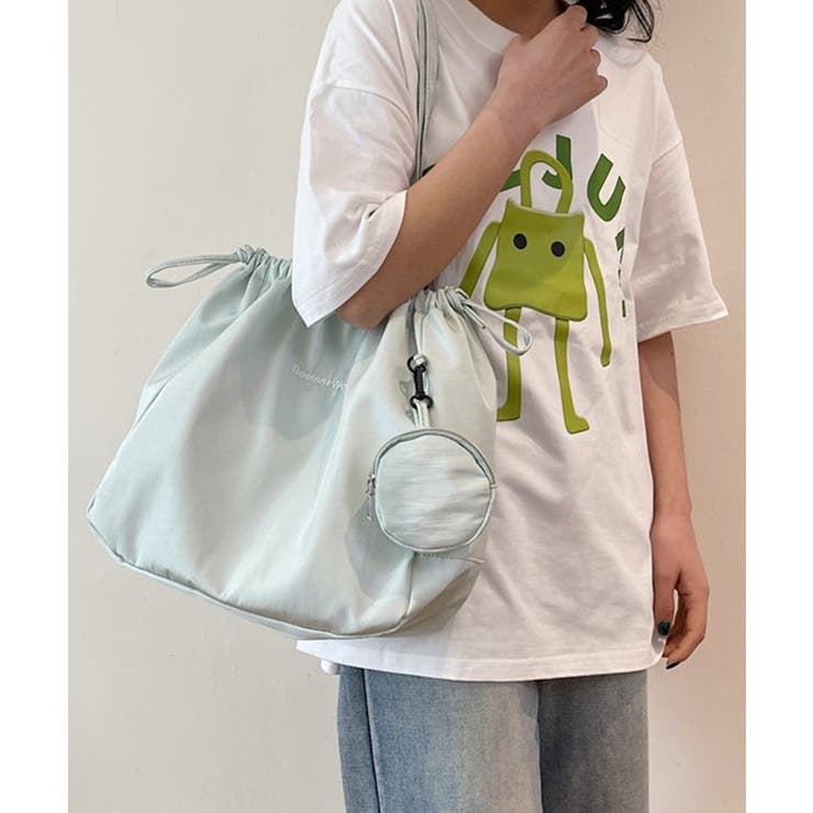 冬新作 ミニポーチ付き 巾着ナイロントートバッグA4サイズ | LOVERS | 詳細画像19 