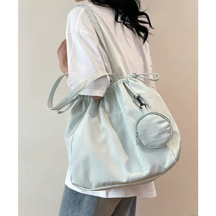 冬新作 ミニポーチ付き 巾着ナイロントートバッグA4サイズ | LOVERS | 詳細画像20 