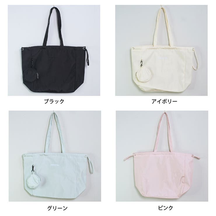 冬新作 ミニポーチ付き 巾着ナイロントートバッグA4サイズ | LOVERS | 詳細画像35 