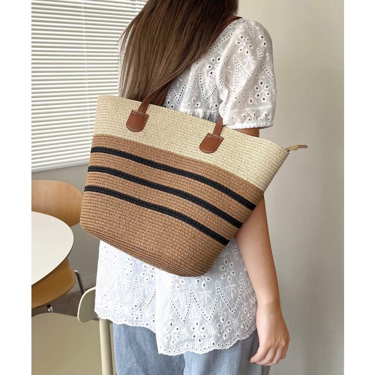 冬新作 PUレザーハンドル ストロー編み | LOVERS | 詳細画像16 