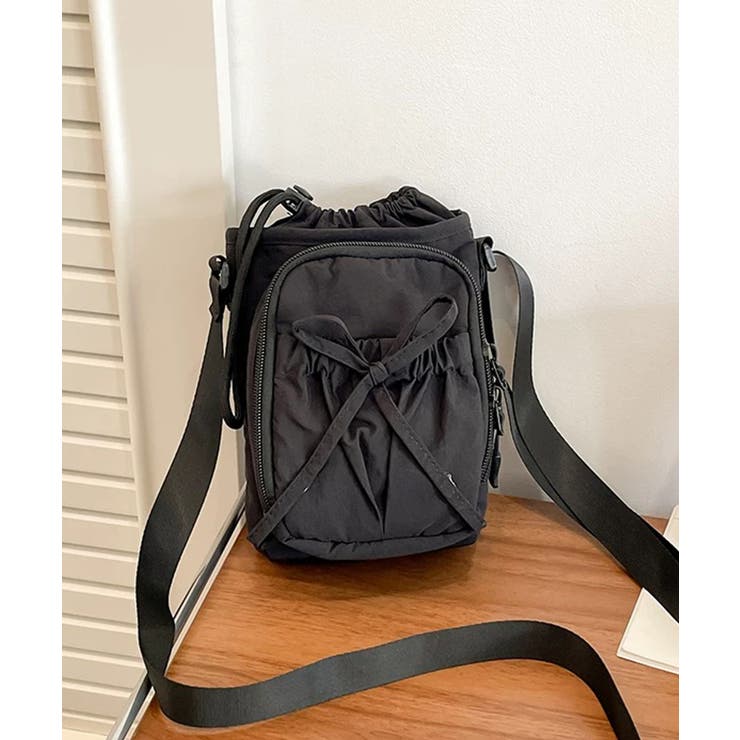 専用　新品　yukiemon テキスタイルバニティバック　リボンボーダーブラック eye-4.jpg