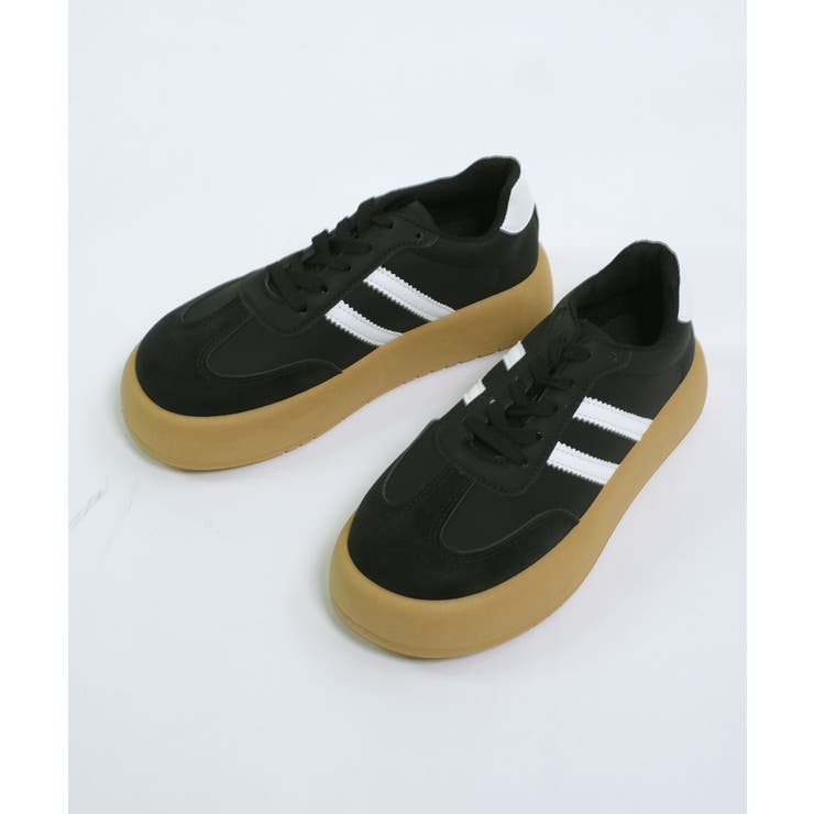 冬新作 ローカット 厚底ラインスニーカー韓国ストリート | LOVERS | 詳細画像21 