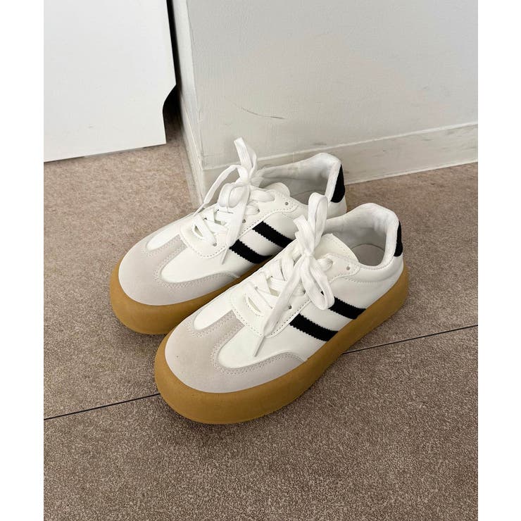 冬新作 ローカット 厚底ラインスニーカー韓国ストリート | LOVERS | 詳細画像6 