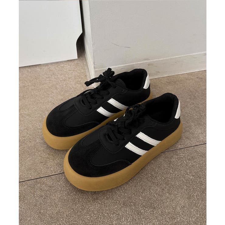 冬新作 ローカット 厚底ラインスニーカー韓国ストリート | LOVERS | 詳細画像13 