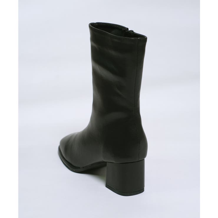 冬新作 スクエアトゥ ミドルブーツ韓国ファッション | LOVERS | 詳細画像25 