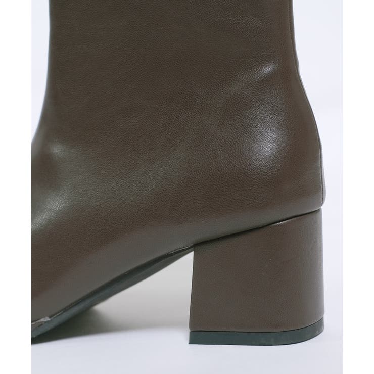 冬新作 スクエアトゥ ミドルブーツ韓国ファッション | LOVERS | 詳細画像28 