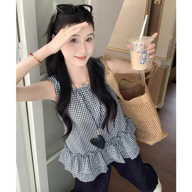 冬新作 ギンガムチェック ティアードフリル | LOVERS | 詳細画像2 