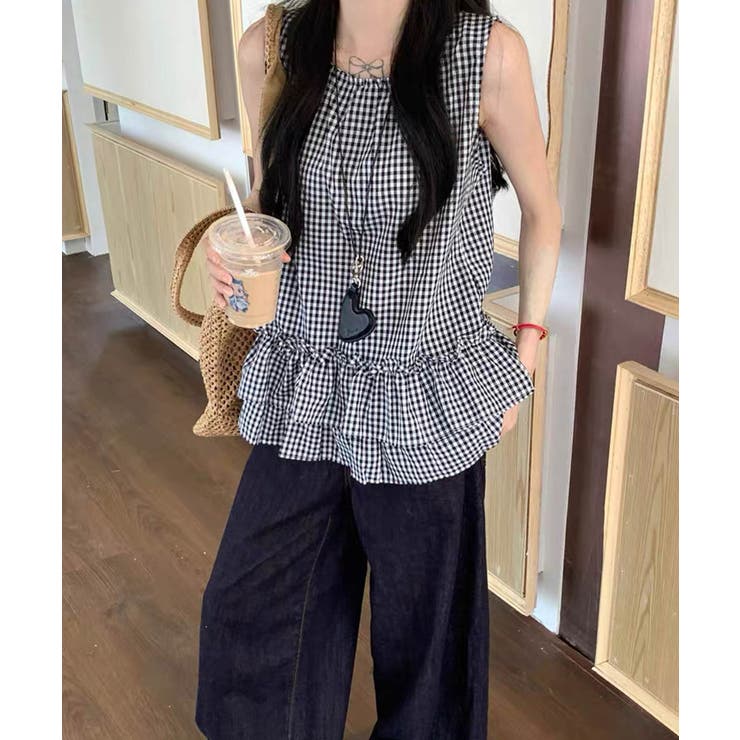 冬新作 ギンガムチェック ティアードフリル | LOVERS | 詳細画像3 