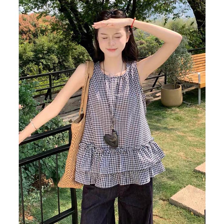 冬新作 ギンガムチェック ティアードフリル | LOVERS | 詳細画像5 