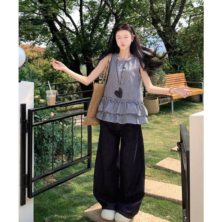 冬新作 ギンガムチェック ティアードフリル | LOVERS | 詳細画像7 