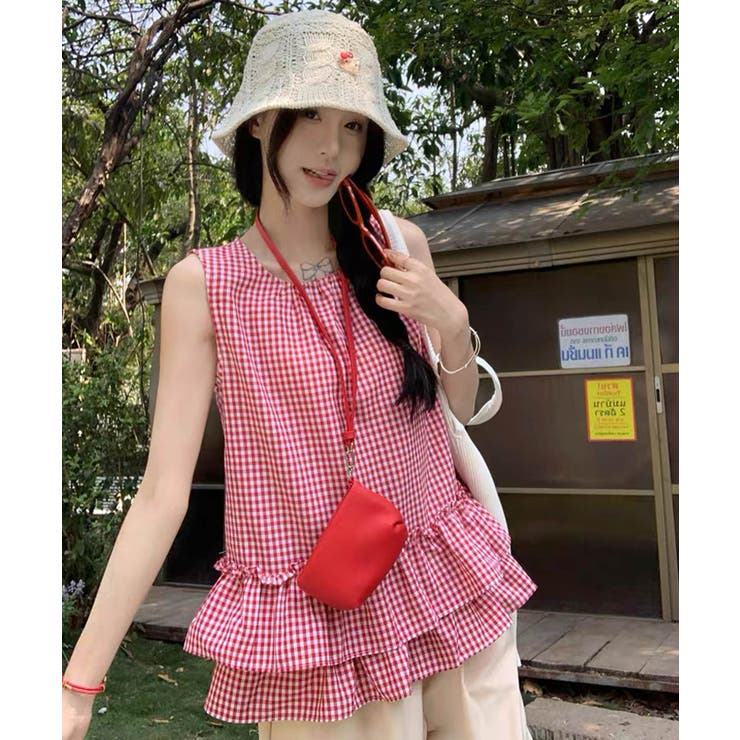 冬新作 ギンガムチェック ティアードフリル | LOVERS | 詳細画像9 