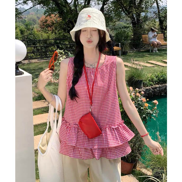 冬新作 ギンガムチェック ティアードフリル | LOVERS | 詳細画像10 