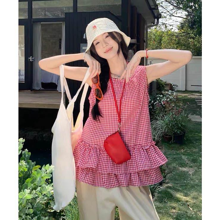 冬新作 ギンガムチェック ティアードフリル | LOVERS | 詳細画像12 