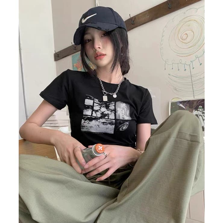 冬新作 モノクロフォトプリント ショート丈 | LOVERS | 詳細画像4 