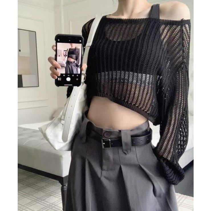 ブラック | 冬新作 ショート丈 ワンショルダー | LOVERS