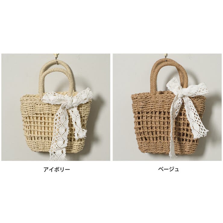 夏新作 刺繍レースリボン付き ストロー編み | LOVERS | 詳細画像23 